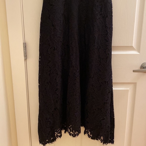 BANANA REPUBLIC Lace Midi Dress Black Size 4 - Picture 9 of 16